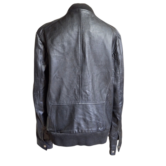 Barneys Originals Leather Jacket, Levi's Patch ❤️ A Guy In Levi's, Women Size S - Picture 5 of 16